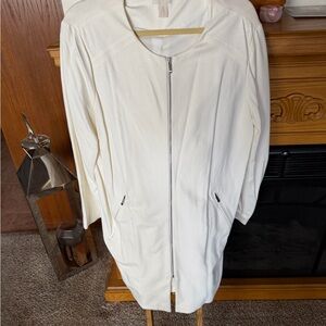 Chico's Elegant White Trench Coat